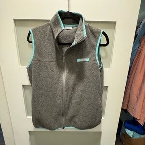 Women’s Colombia PFG Fleece Vest Gray full zip size M
